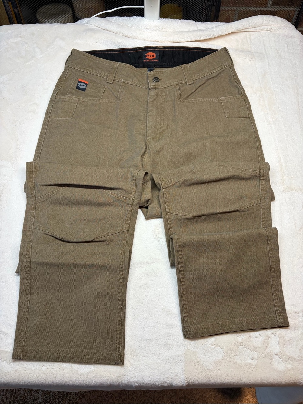 Brunt Torra Work Pants Men’s 32x32 Canvas Brown Carpenter Performance